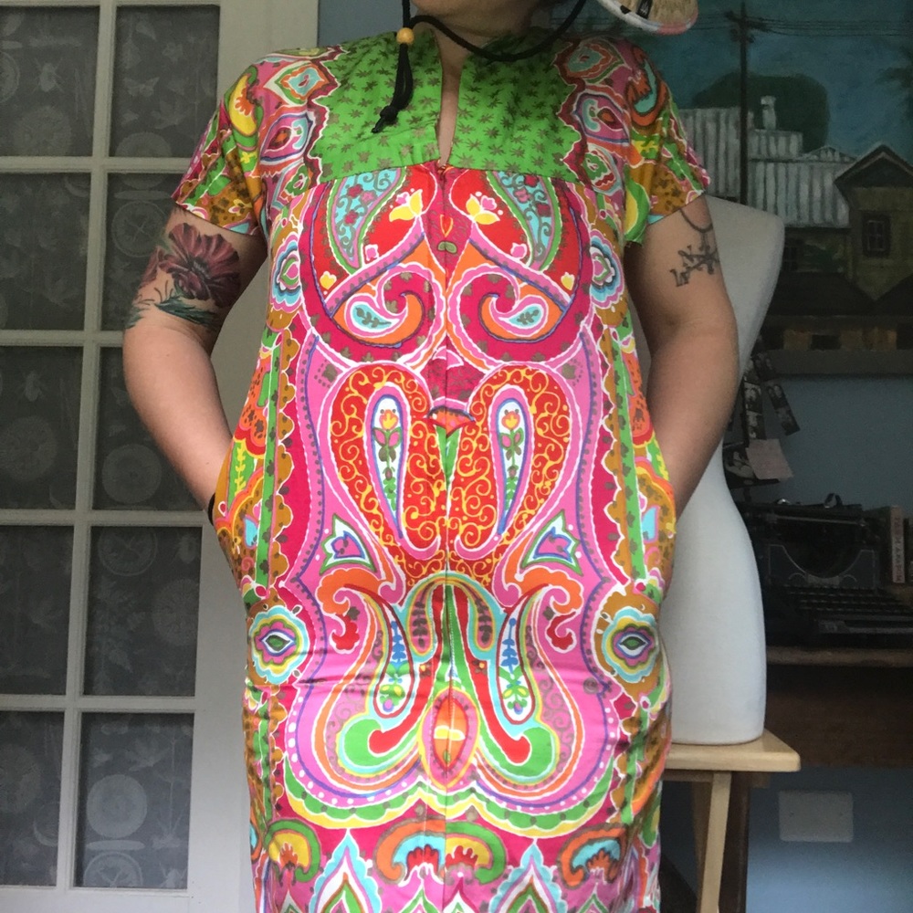 Groovy Made In California Vintage Dress 🤩 - Picture 1 of 9